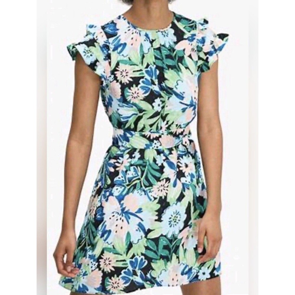 Kate Spade Full Bloom Belted floral Mini Dress Size 0